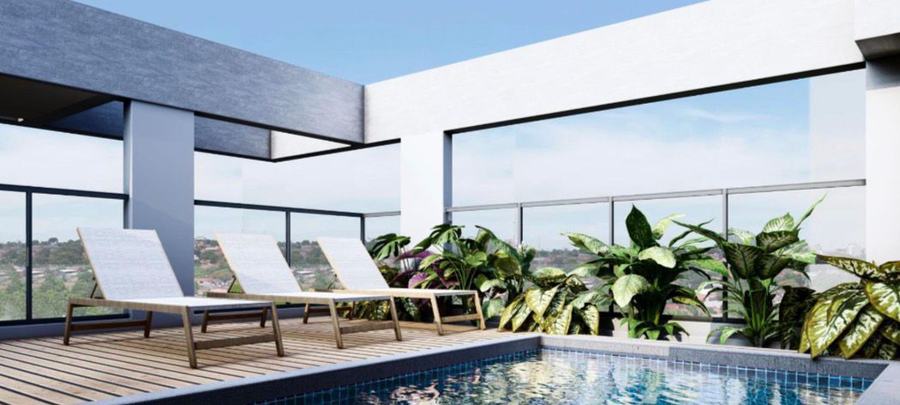 Rooftop pool, Asunción development