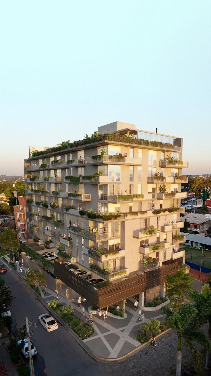 Residential tower exterior, Asunción — photo 2
