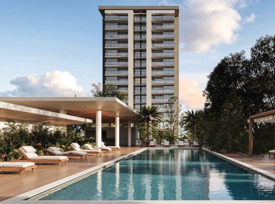 Gated community pool and tower, Asunción