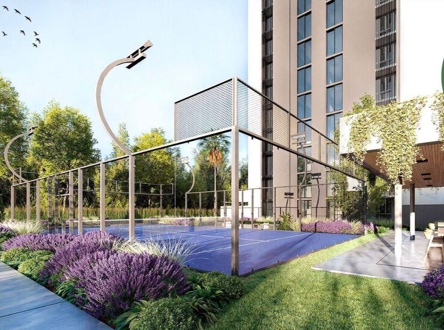Gated community pool and tower, Asunción — photo 4