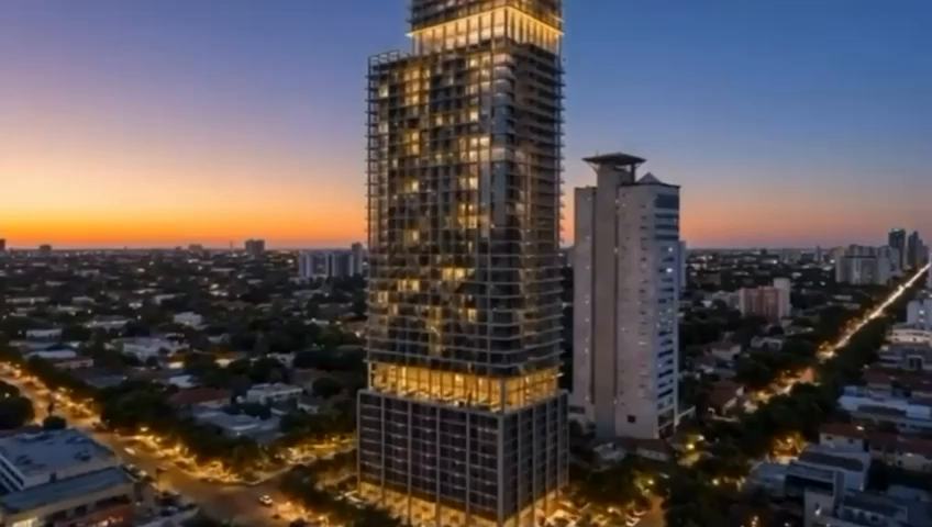 Luxury skyscraper hotel at dusk, Asunción — photo 2