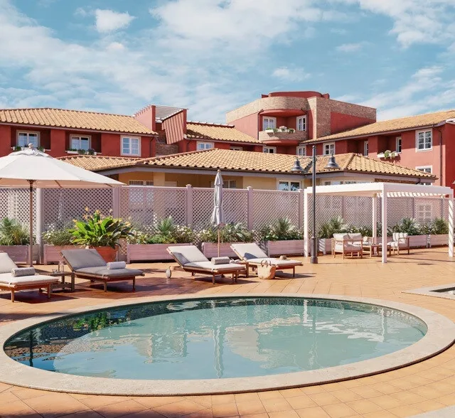 Solárium de la piscina (render ilustrativo), AO-023