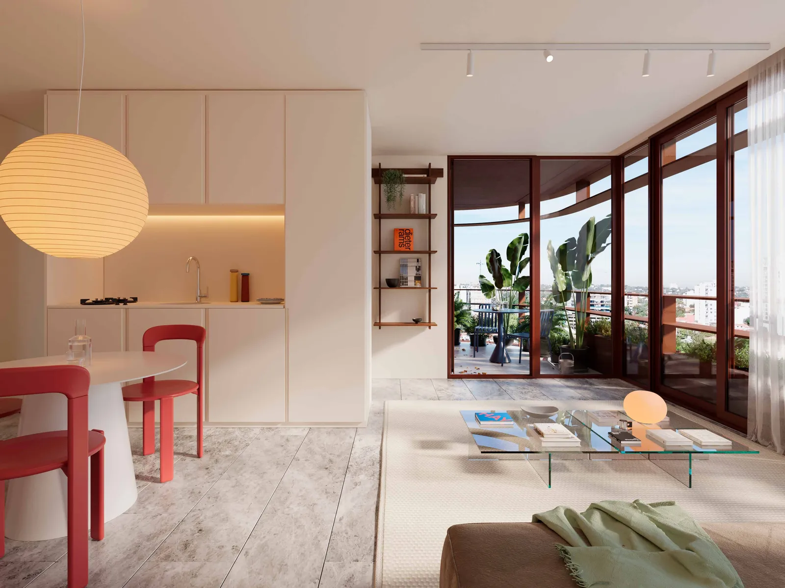 Cucina e zona pranzo (render illustrativo), AO-024