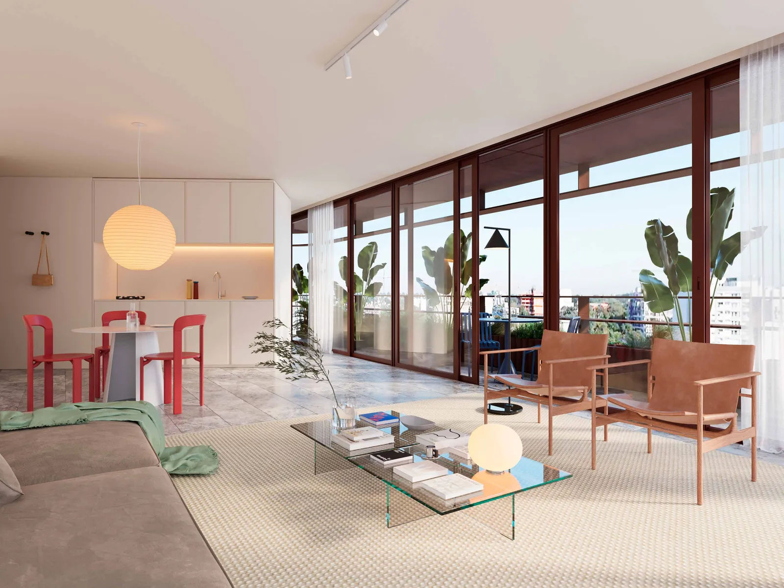 Soggiorno con balcone (render illustrativo), AO-024